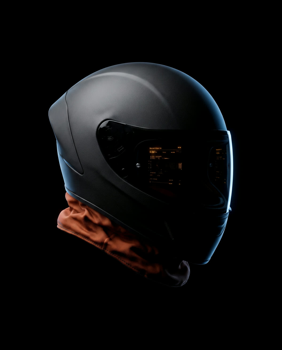 Neural Visor XV helmet, three-quarter view